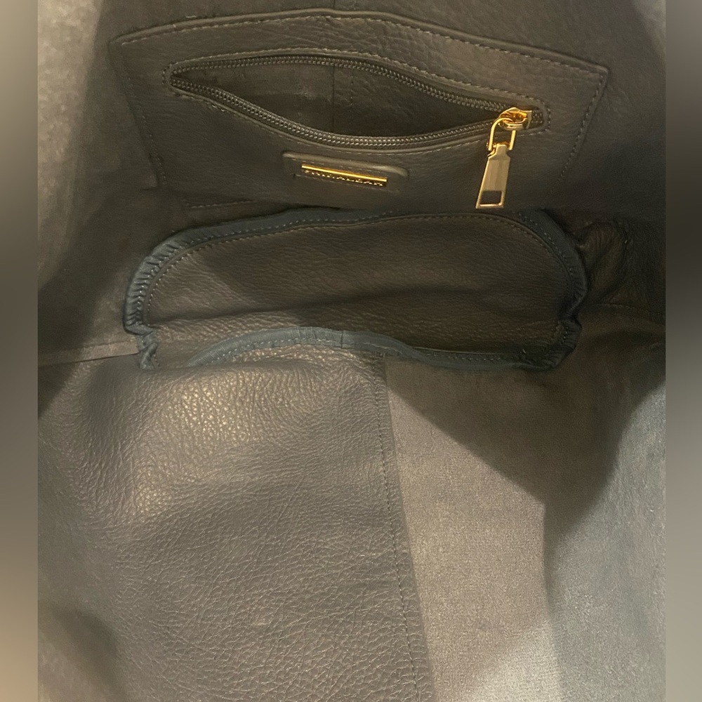 Shiraleah Blue Hobo Tote Bag with Studded Strap, Suede & Faux Leather - Picture 7 of 11
